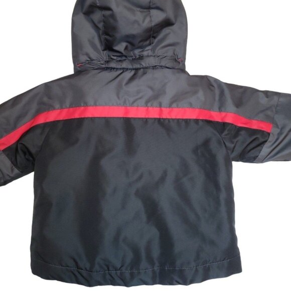 Toddler Boy 12mo Circo Red and Black 3-in-1 Reversable Winter Fleece Wind Jacket - Picture 2 of 12